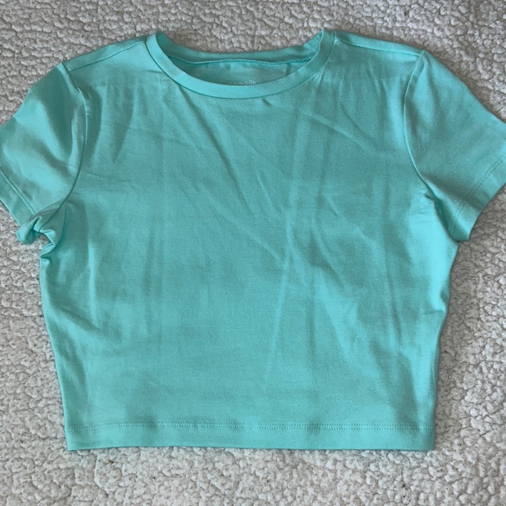 Teal Blue Crop Top